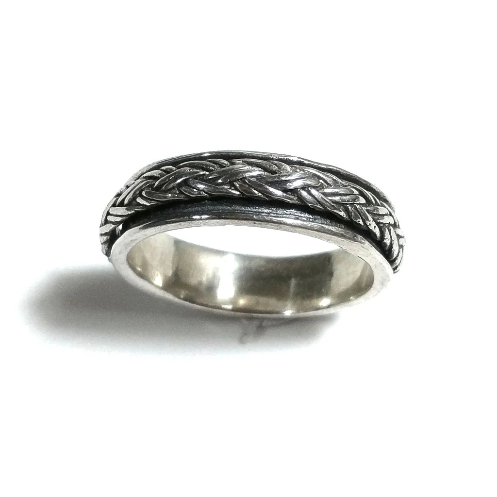 Anello antistress MAGALURU a fascia in argento 925 - Image 3
