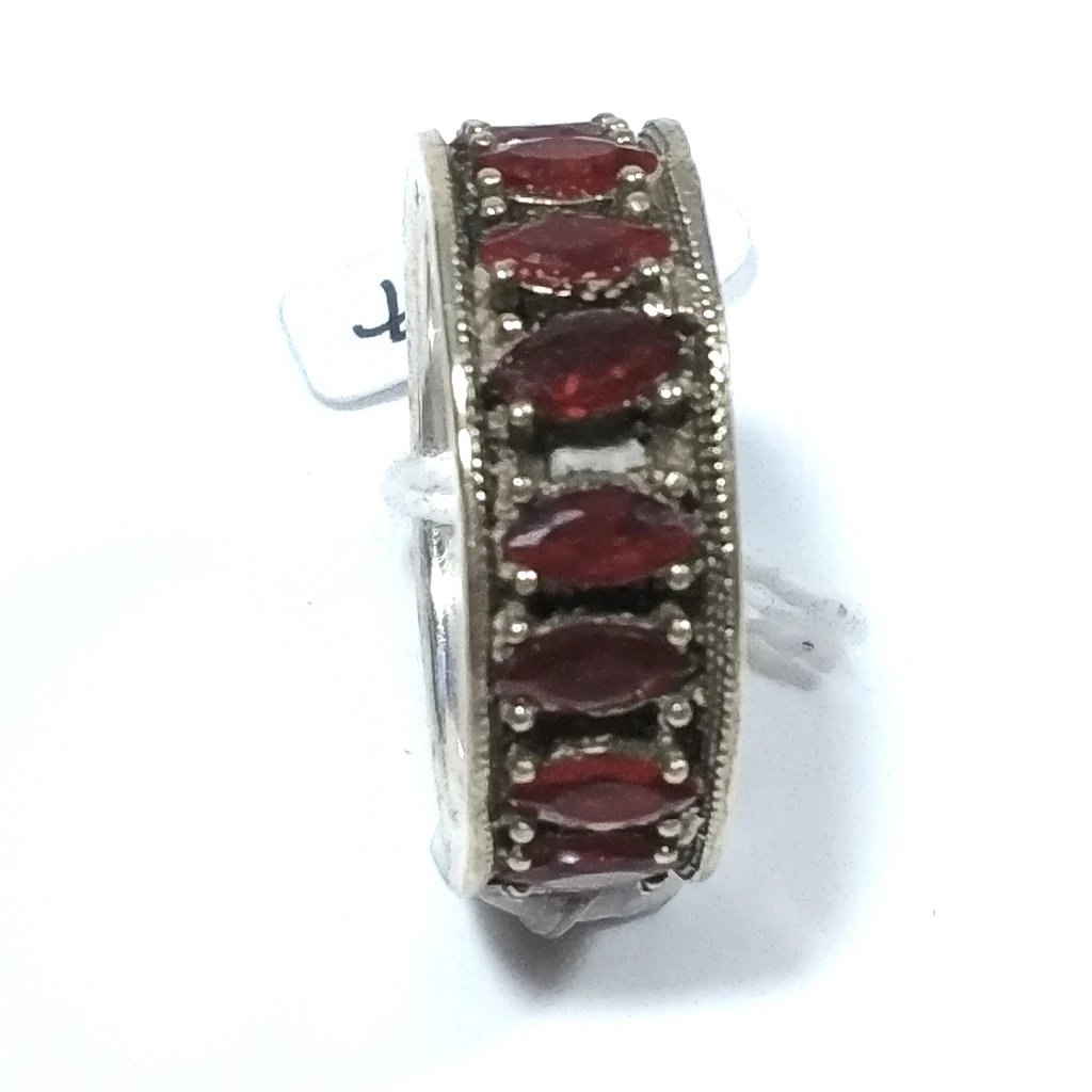 Anello artigianale fascia in argento 925 con pietra - MALAMPUR - Image 6