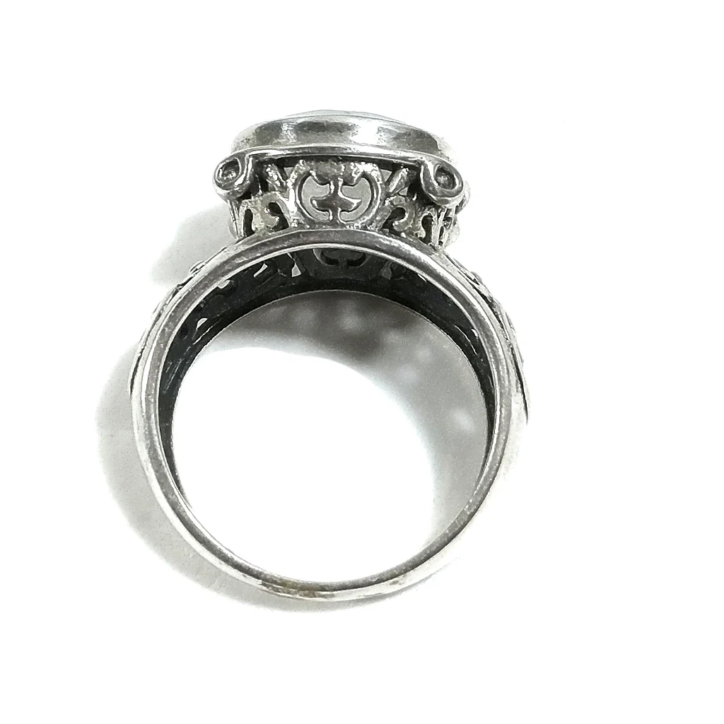 Anello fascia in argento 925 ANELLO artigianale Pietra di luna | ANELLI ARGENTO - Image 5