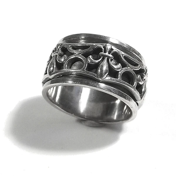 ANELLO antistress ISHAAN a fascia in argento 925