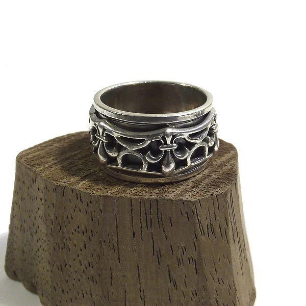 ANELLO antistress ISHAAN a fascia in argento 925 - Image 3