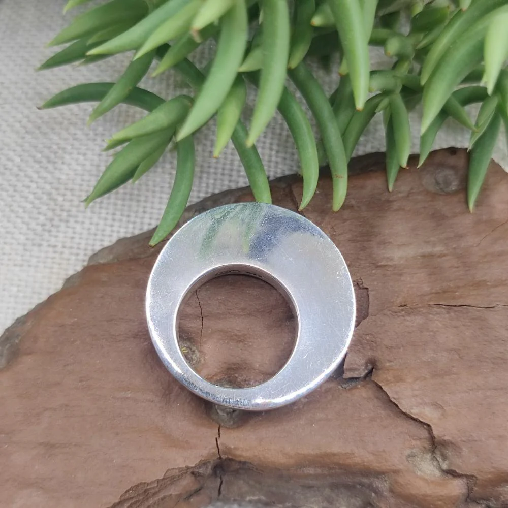 Anello fascia liscia in argento 925 - PAHARI - Image 2