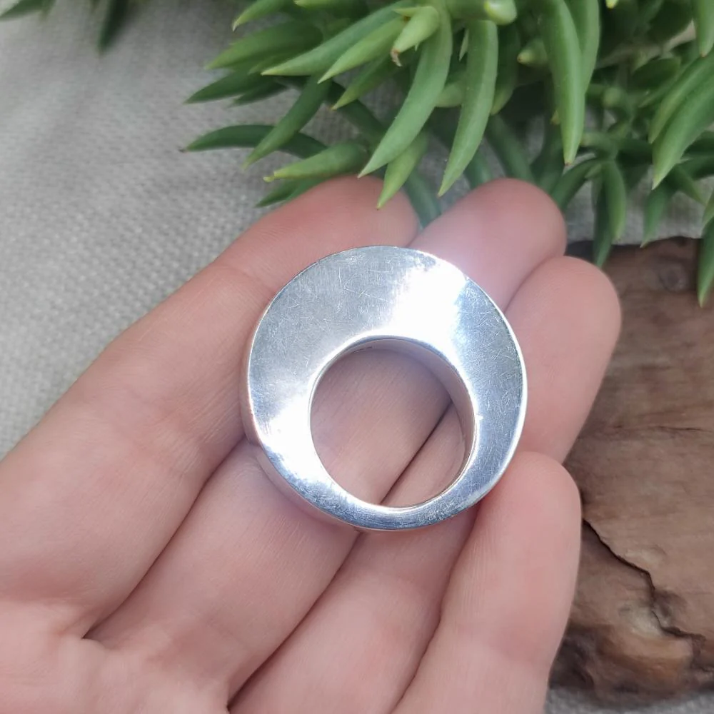 Anello fascia liscia in argento 925 - PAHARI - Image 3