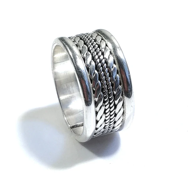 ANELLO fascia NIRA in argento 925 ANELLO artigianale