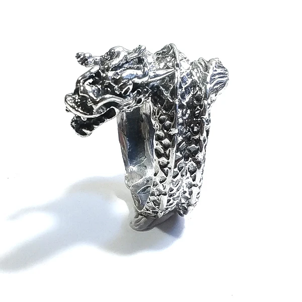 ANELLO Drago POOJA in argento 925 ANELLO artigianale | GIOIELLI ETNICI - Image 2