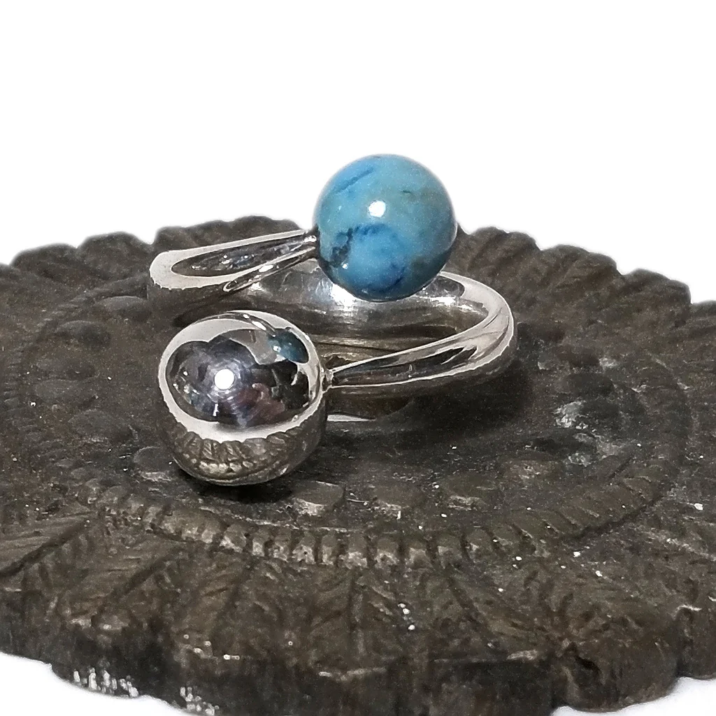 Anello fascia in argento 925 con pietra - TWISTER - Image 10