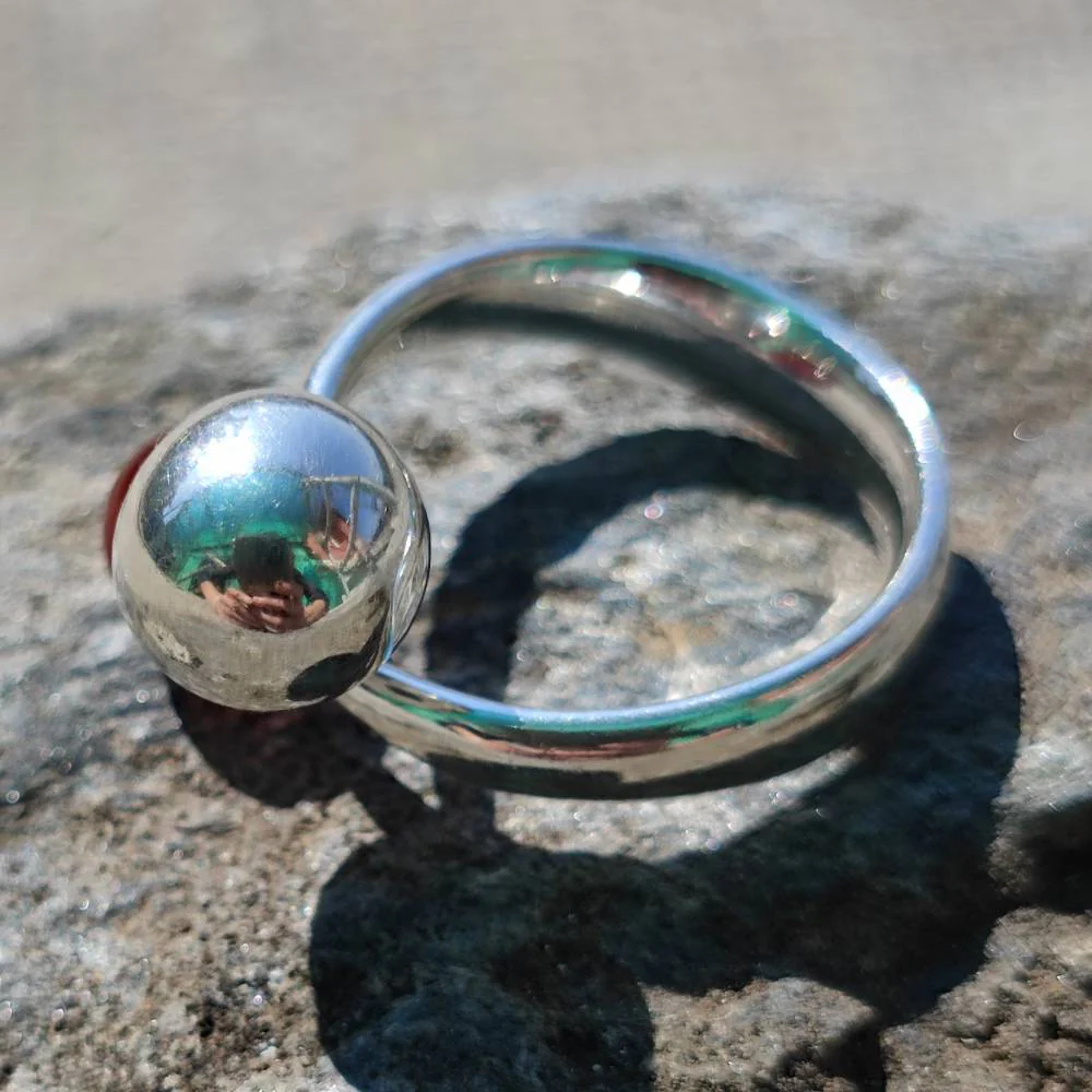 Anello fascia in argento 925 con pietra - TWISTER - Image 12