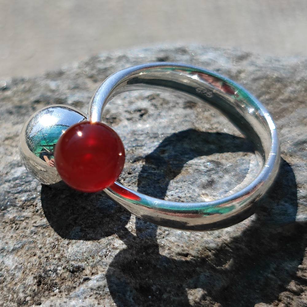 Anello fascia in argento 925 con pietra - TWISTER - Image 13