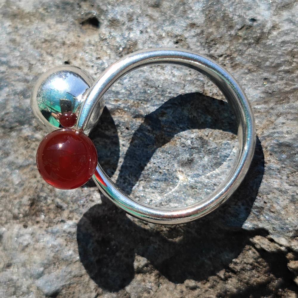 Anello fascia in argento 925 con pietra - TWISTER - Image 14