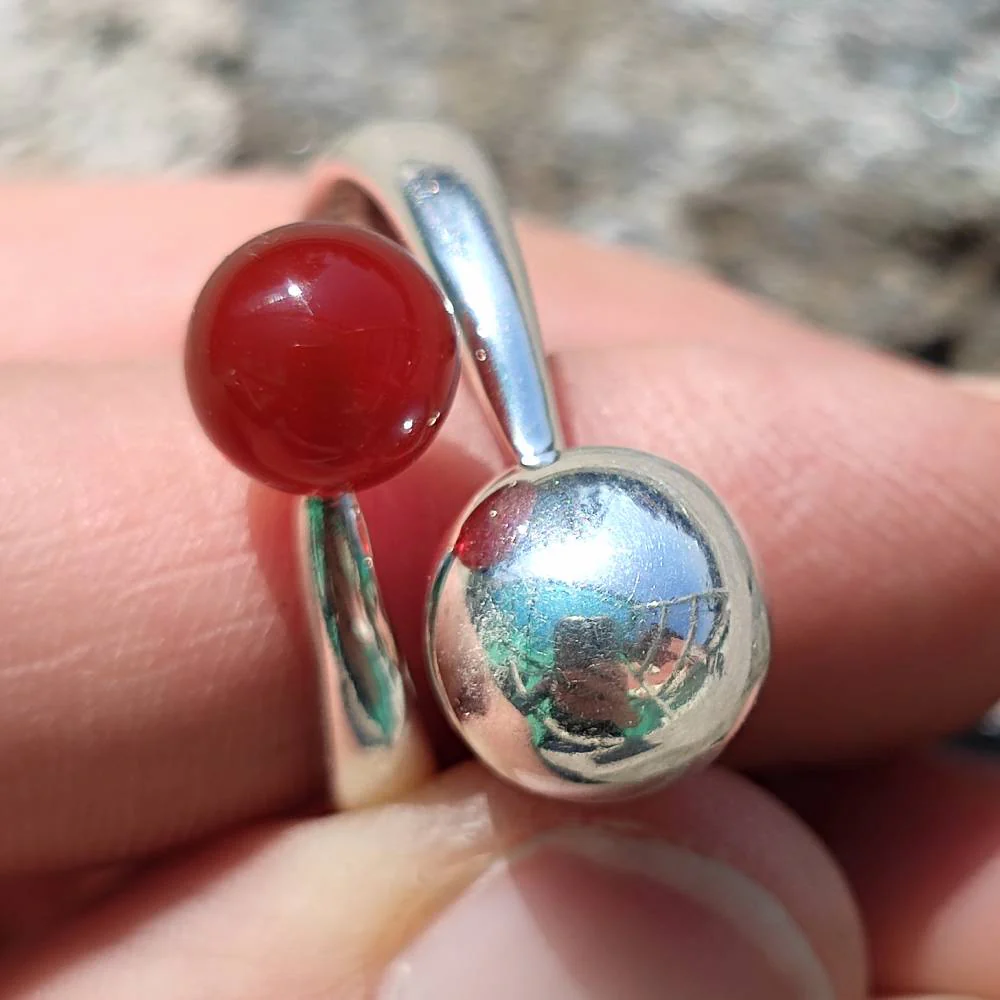 Anello fascia in argento 925 con pietra - TWISTER - Image 15