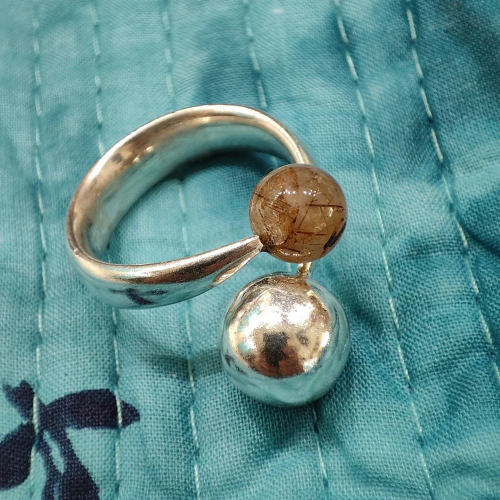 Anello fascia in argento 925 con pietra - TWISTER - Image 16