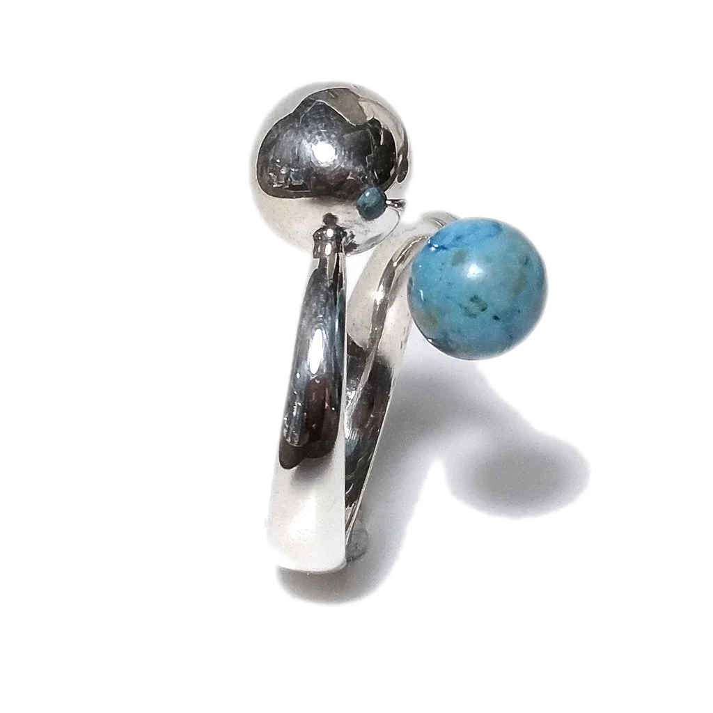 Anello fascia in argento 925 con pietra - TWISTER - Image 5