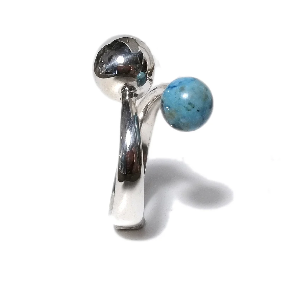 Anello fascia in argento 925 con pietra - TWISTER - Image 7