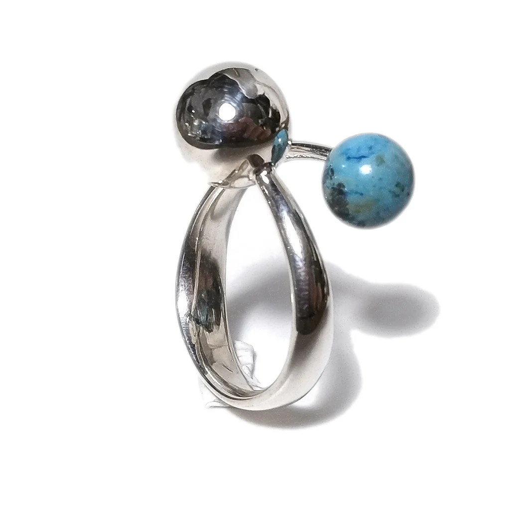 Anello fascia in argento 925 con pietra - TWISTER - Image 8