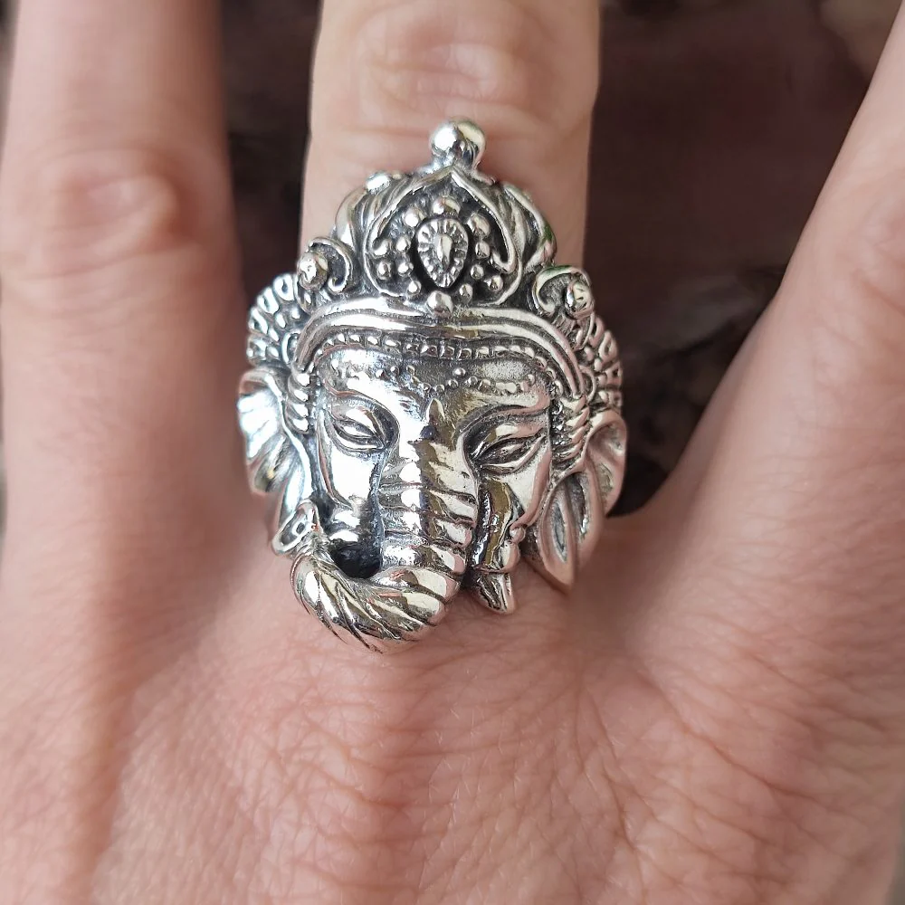 Anello in argento 925 con GANESH - DUDRA - Image 2
