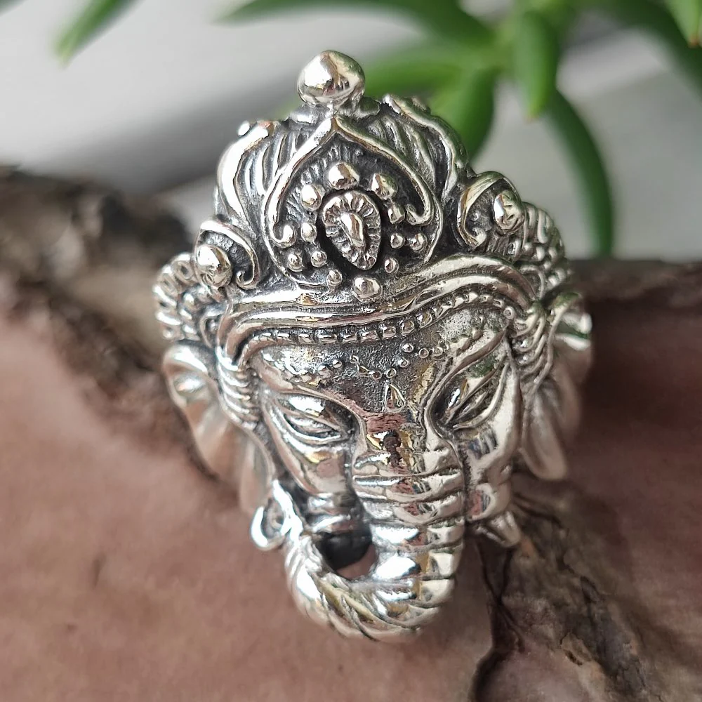 Anello in argento 925 con GANESH - DUDRA - Image 3