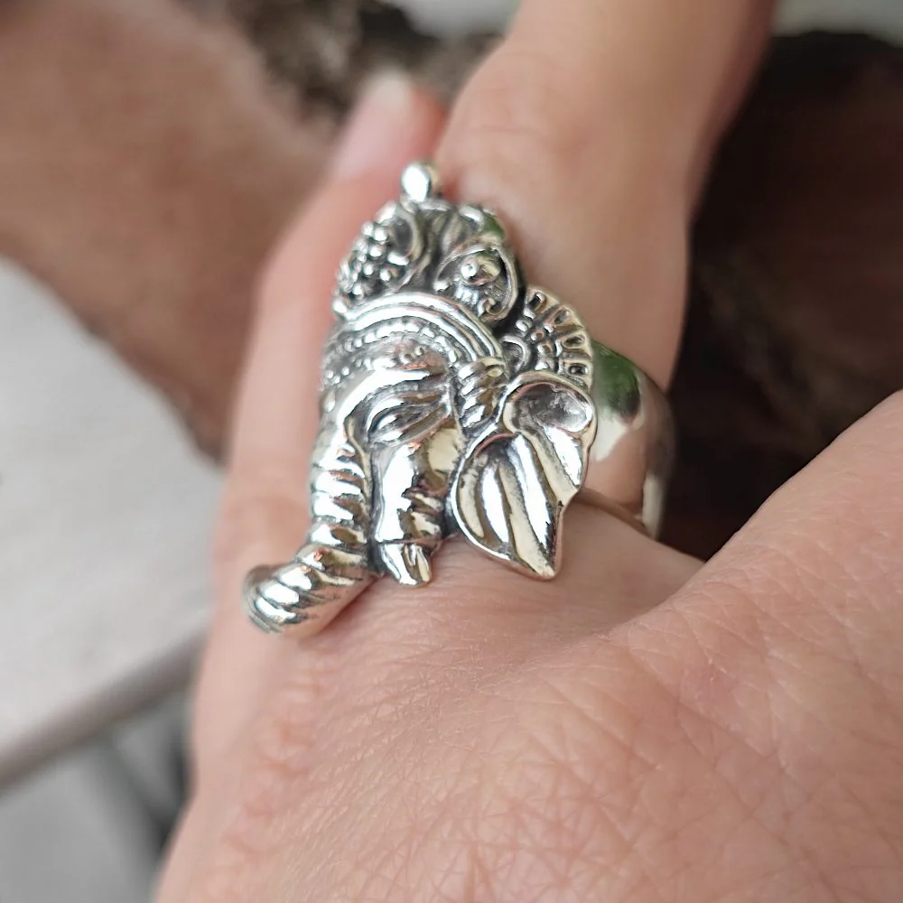 Anello in argento 925 con GANESH - DUDRA - Image 5