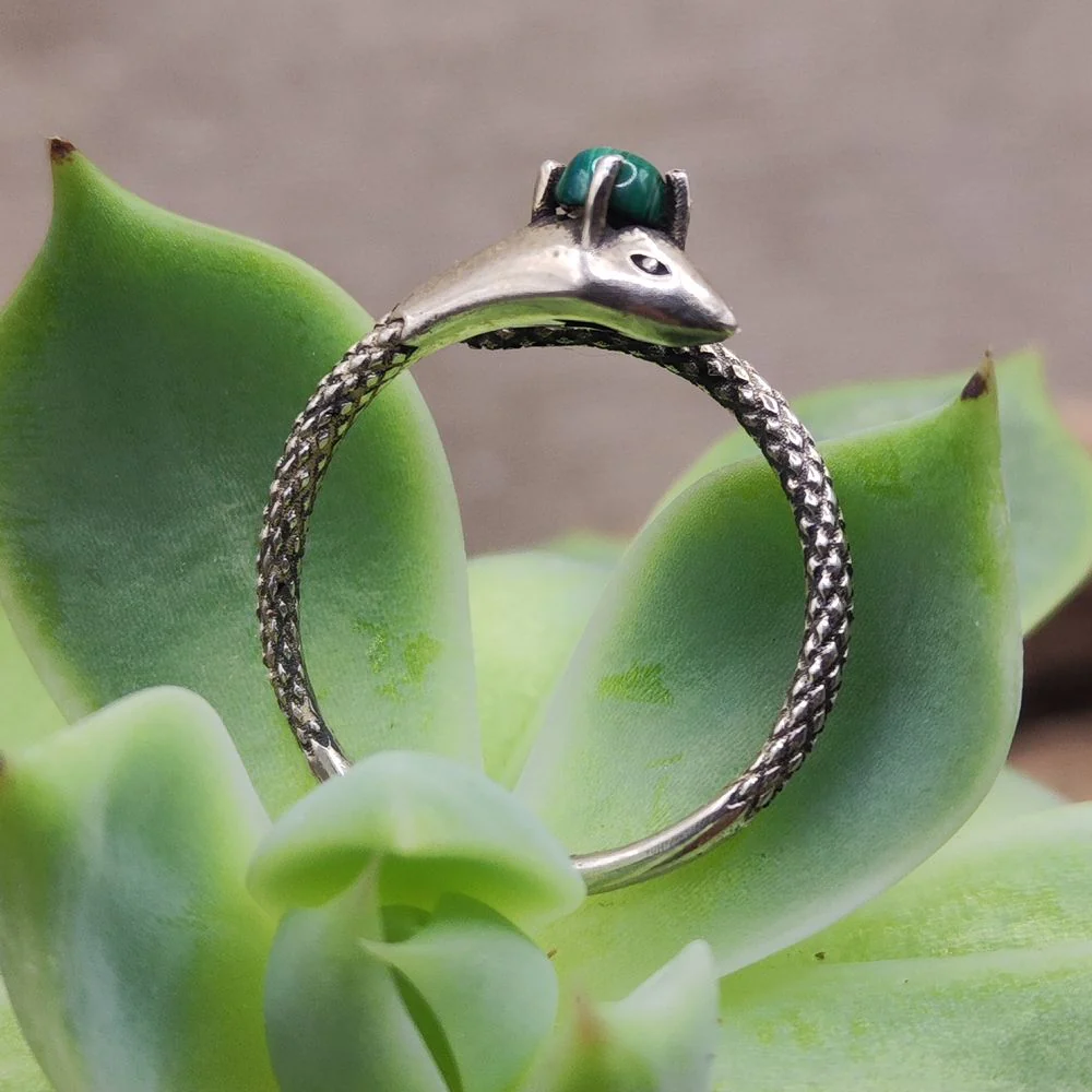 Anello in argento 925 con pietra e serpente - BESTAVARIPETA - Image 11
