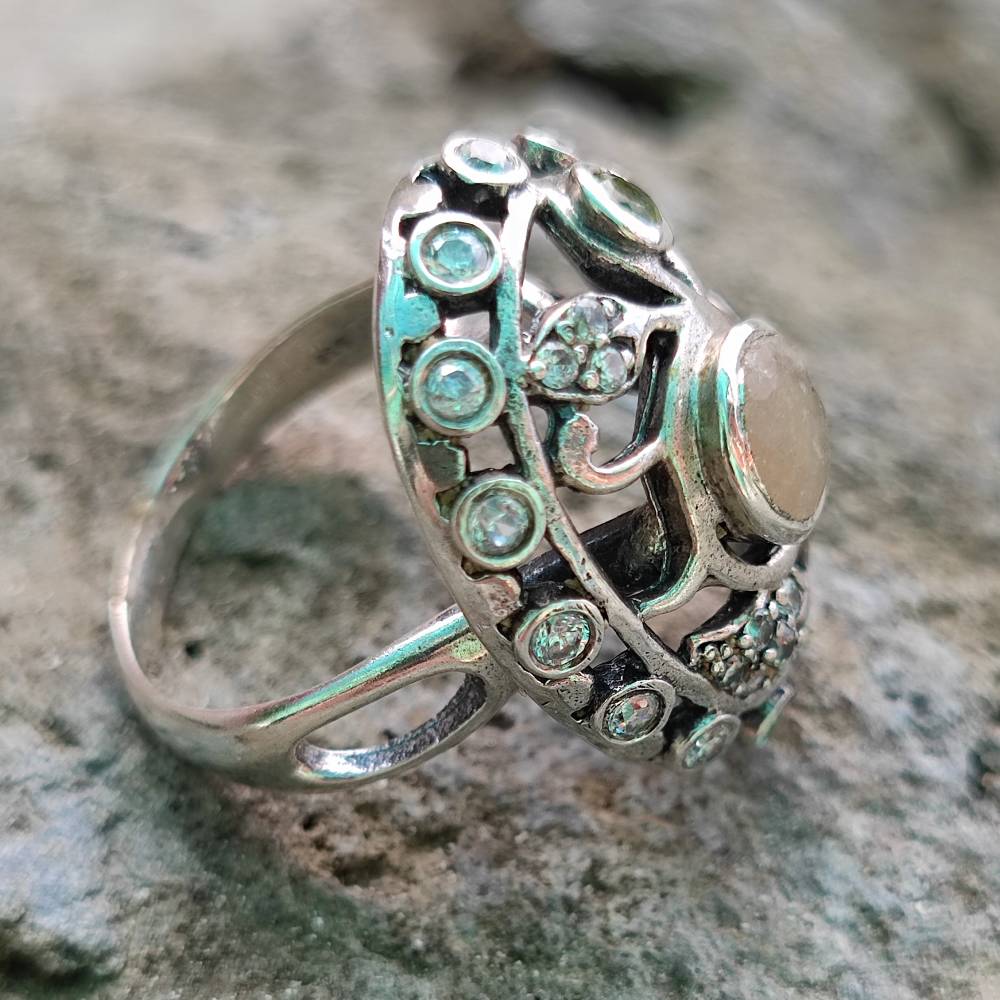 Anello in argento 925 con pietra - KHARA - Image 2
