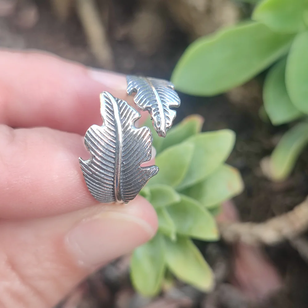 Anello in argento 925 con piuma - FEATHER - Image 3