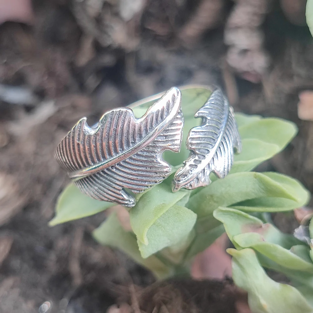 Anello in argento 925 con piuma - FEATHER - Image 5