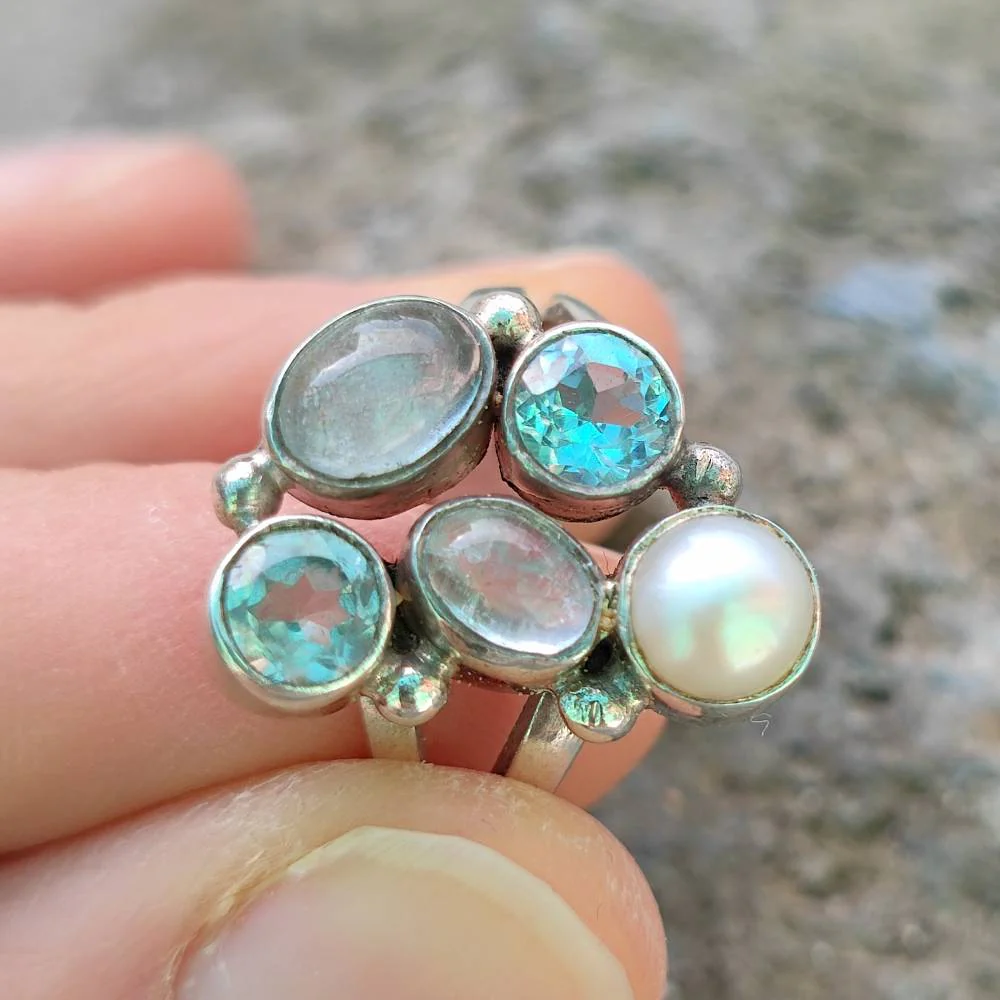 Anello in argento 925 multipietra - SHEO - Image 2
