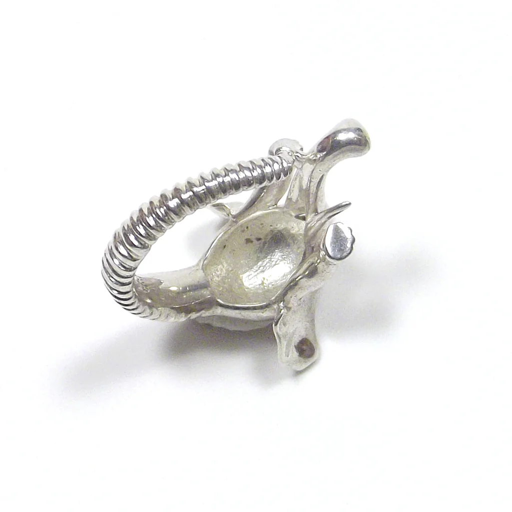 Anello in argento 925 testa di ELEFANTE con PIETRA DI LUNA - Image 6