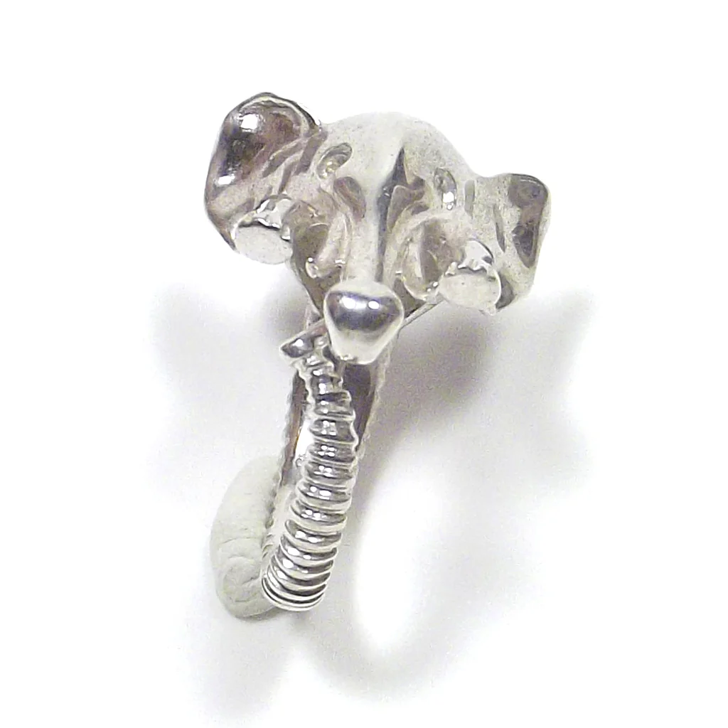 Anello in argento 925 testa di ELEFANTE con PIETRA DI LUNA - Image 8