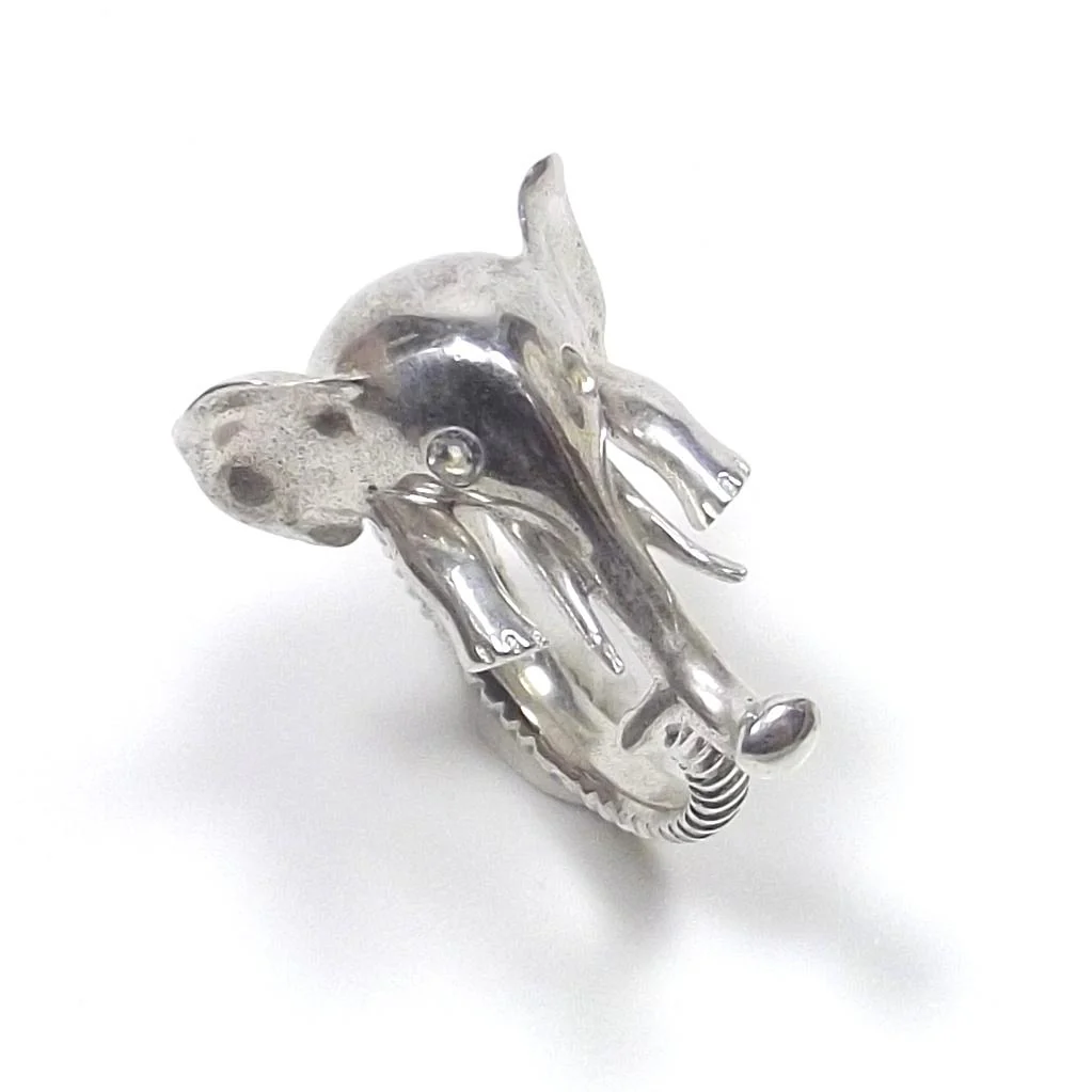 Anello in argento 925 testa di ELEFANTE con PIETRA DI LUNA - Image 9