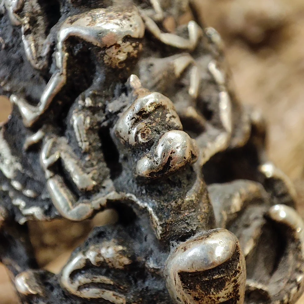 Anello in argento antico con NARAYANA e GARUDA - Image 5