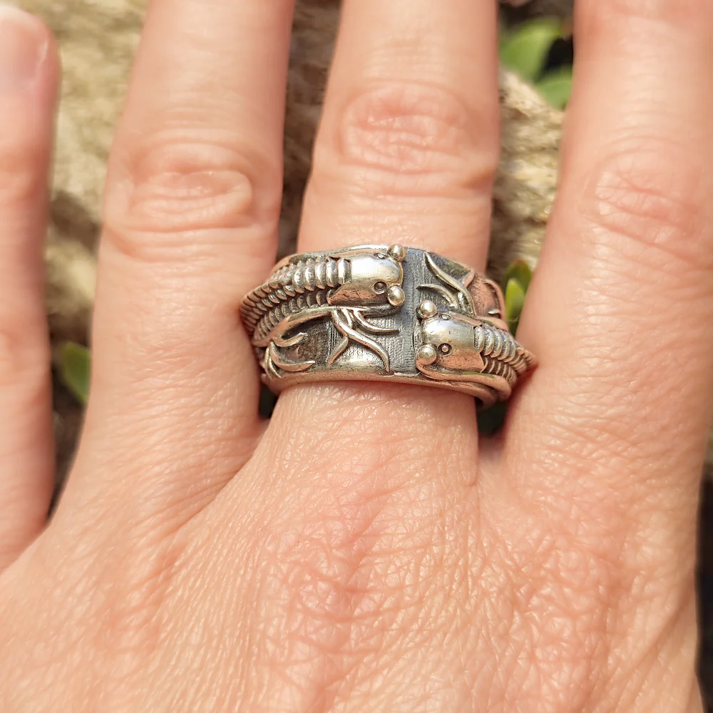 Anello in argento 925 con pesce - LORMI - Image 2