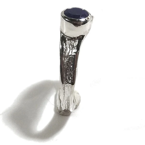 Anello KAMA fascia in argento 925 ANELLO artigianale con pietra | ANELLI artigianali - Image 5