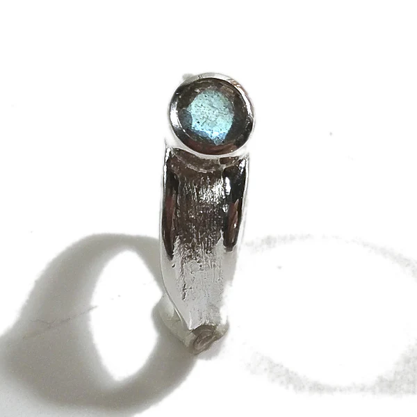 Anello KAMA fascia in argento 925 ANELLO artigianale con pietra | ANELLI artigianali - Image 6