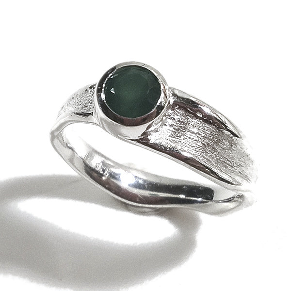 Anello KAMA fascia in argento 925 ANELLO artigianale con pietra | ANELLI artigianali - Image 7