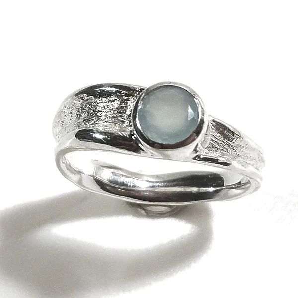 Anello KAMA fascia in argento 925 ANELLO artigianale con pietra | ANELLI artigianali - Image 8