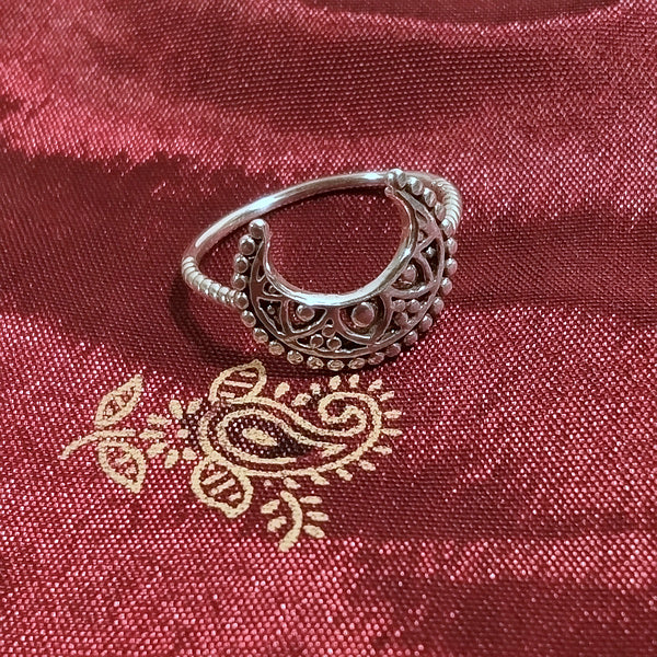 ANELLO MEZZALUNA KATA in argento 925 anello artigianale