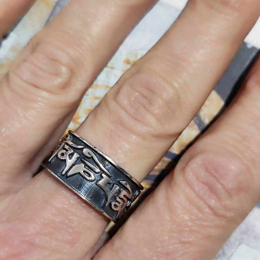 Anello OM artigianale in argento 925 - SHIRDI - Image 3