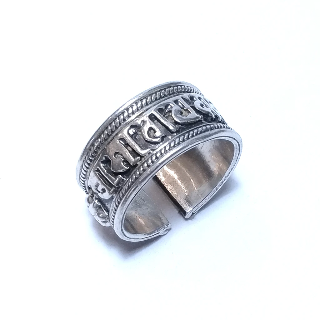 Anello Eka OM MANI PADME HUM argento