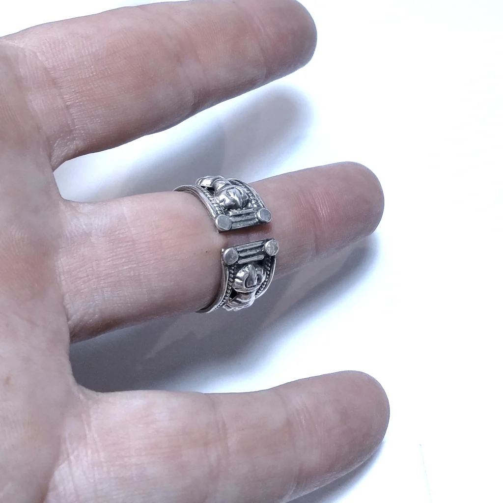 Anello Eka OM MANI PADME HUM argento - Image 4