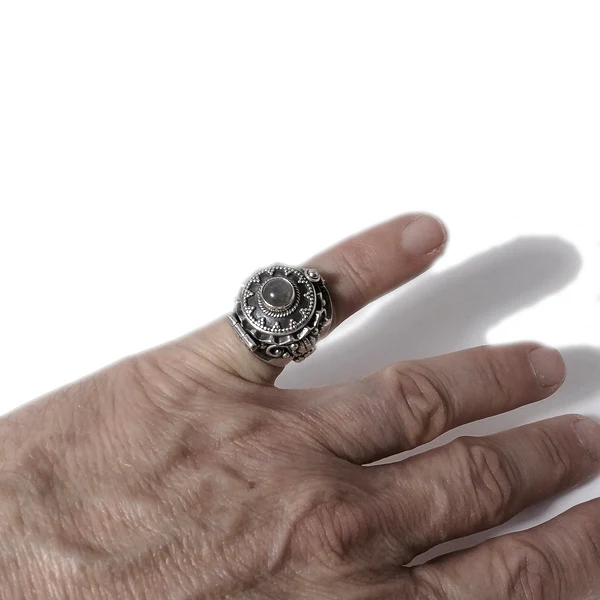 ANELLO ORISSA argento 925 veleno puntinato con pietra | Gioielli etnici - Image 4