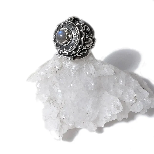ANELLO ORISSA argento 925 veleno puntinato con pietra | Gioielli etnici - Image 5