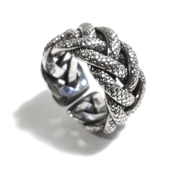 ANELLO pelle di serpente NIKHIL in argento 925 anello artigianale | anello ARGENTO - Image 4