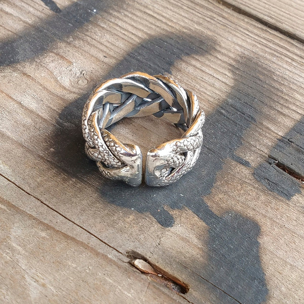 ANELLO pelle di serpente NIKHIL in argento 925 anello artigianale | anello ARGENTO - Image 5