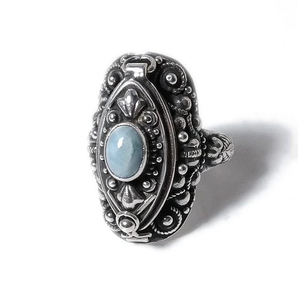 ANELLO POISON argento 925 veleno con pietra di luna - Image 6