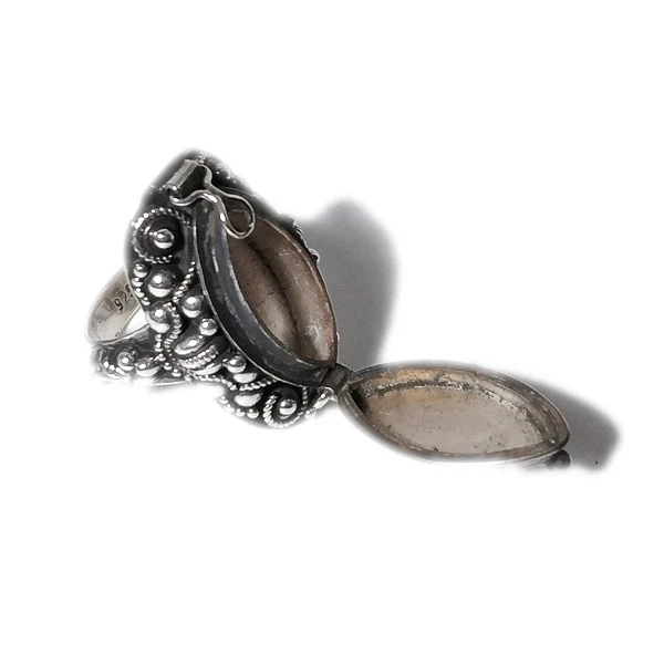 ANELLO POISON argento 925 veleno con pietra di luna - Image 8