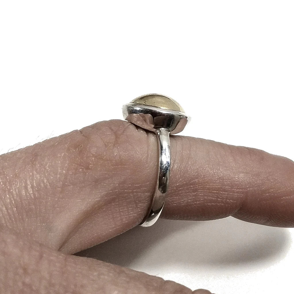 Anello SFERE in argento 925 bimetallo artigianale | design lineare moderno - Image 5