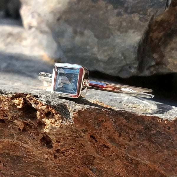 Anello sovrapponibile in argento 925 con pietra - DADO - Image 10