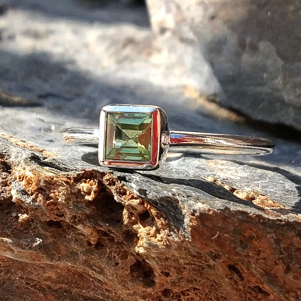 Anello sovrapponibile in argento 925 con pietra - DADO - Image 11