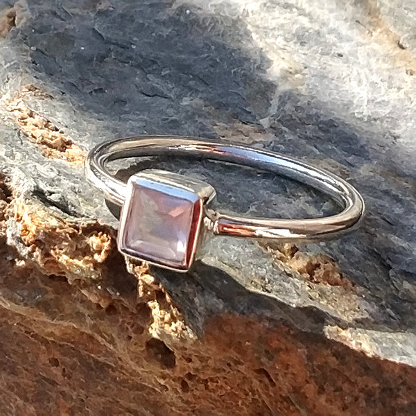Anello sovrapponibile in argento 925 con pietra - DADO - Image 15