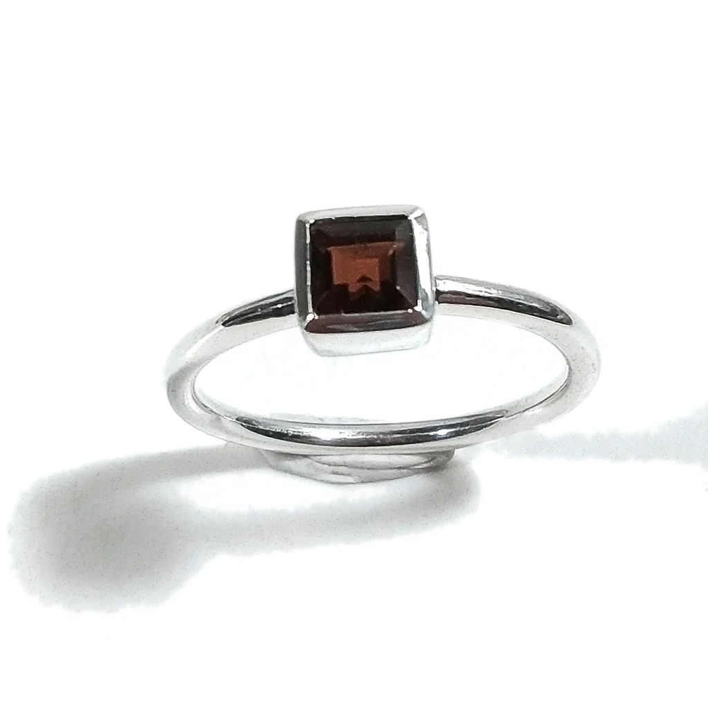 Anello sovrapponibile in argento 925 con pietra - DADO - Image 3